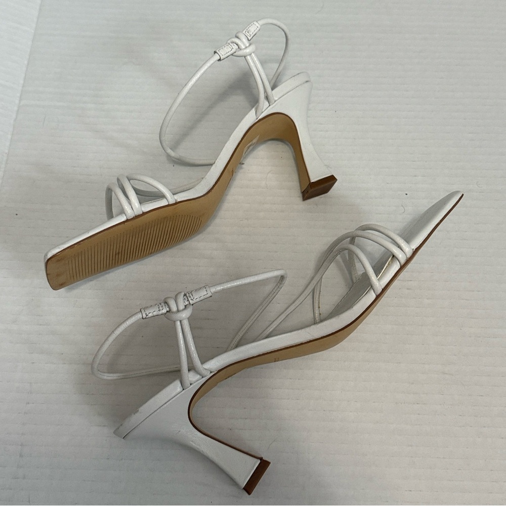Marc Fisher LTD - Davia Heeled Sandal - White - Size 8M - Well Loved - Picture 5 of 9